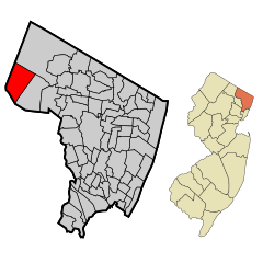 Bergen County New Jersey Incorporated and Unincorporated areas Oakland Highlighted.svg