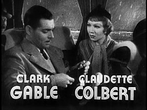 Archivo:Clark Gable and Claudette Colbert in It Happened One Night film trailer
