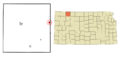 Decatur County Kansas Incorporated and Unincorporated areas Norcatur Highlighted