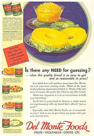 Archivo:Del Monte Foods advertisement, 1932