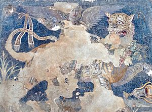Archivo:Delos Museum Mosaik Dionysos 05