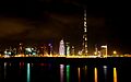 Dubai skyscrapers at night 2011