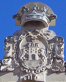 Archivo:Escudo sobre el Ayuntamiento de Haro