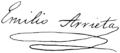 Firma de Emilio Arrieta