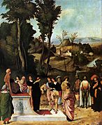 Giorgione, Moses Undergoing Trial by Fire