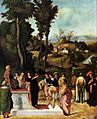 Giorgione, Moses Undergoing Trial by Fire