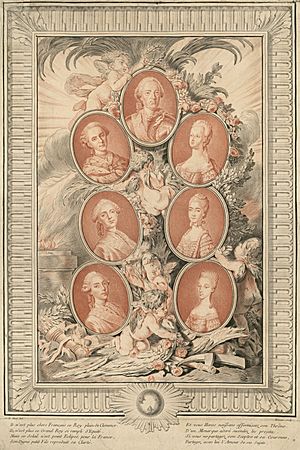 Archivo:Grandsons of Louis XV and their wives circa 1775
