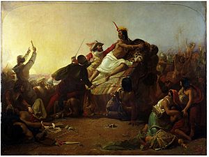 Archivo:John Everett Millais - Pizarro seizing the Inca of Peru