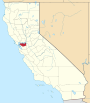 Mapa de California con la ubicación del condado de Contra Costa
