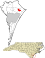 New Hanover County North Carolina incorporated and unincorporated areas Bayshore highlighted