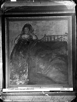 Archivo:Pinturas negras de Goya, en el año 1874, Juan Laurent, Quinta del Sordo, Madrid, Una manola, doña Leocadia Zorrilla, VN-03195 P