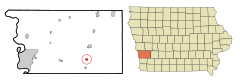 Pottawattamie County Iowa Incorporated and Unincorporated areas Carson Highlighted.svg