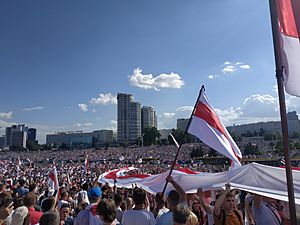 Protest actions in Minsk (Belarus) near Stella, August 16.jpg