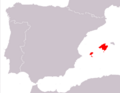 Sylvia balearica distribution map