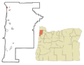 Tillamook County Oregon Incorporated and Unincorporated areas Manzanita Highlighted