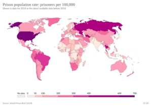 Archivo:World map of prison population rates from World Prison Brief