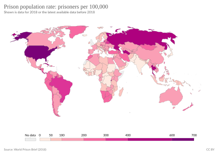 Archivo:World map of prison population rates from World Prison Brief