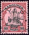 1905 80pfg Karolinen Yap Yv15 Mi15