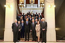 2019-04-04, El presidente de Gobierno, Pedro Sánchez, durante su visita a la sede de la Real Academia Española, SanchezAcademia7.jpg