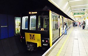 4057 at Monument Metro station, Newcastle, 20 June 2015 (crop).jpg