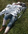 Abi in a space blanket (4746073335)