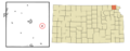 Brown County Kansas Incorporated and Unincorporated areas Robinson Highlighted