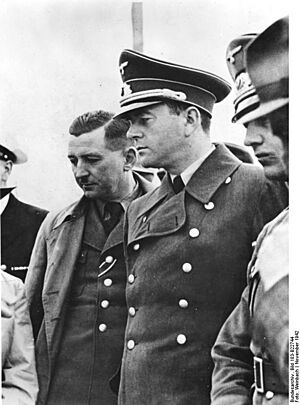 Archivo:Bundesarchiv Bild 183-B22744, Atlantikwall, Albert Speer, Xaver Dorsch
