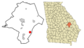 Emanuel County Georgia Incorporated and Unincorporated areas Stillmore Highlighted