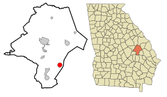 Emanuel County Georgia Incorporated and Unincorporated areas Stillmore Highlighted.svg