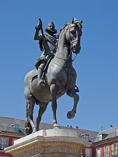 Archivo:Felipe III - Plaza Mayor de Madrid - 01