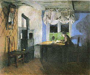 Archivo:Harriet Backer-Ved lampelys