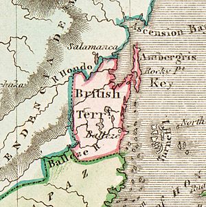 Archivo:Lizars Mexico & Guatimala 1831 UTA (detail of British Territory--Balleze)