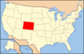 Map of USA CO