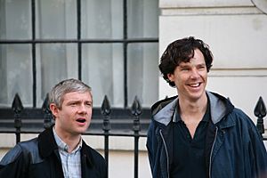 Archivo:Martin Freeman + Benedict Cumberbatch