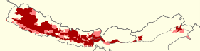 Nepali language map