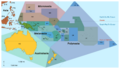 Oceania UN Geoscheme Regions with Zones and ISO3166 labels