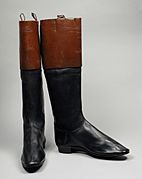 Pair of Man's Riding Boots and Box LACMA M.67.8.187a-d