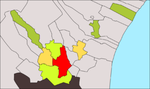 Localización de Carpesa respecto a los Poblados del Norte