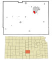 Reno County Kansas Incorporated and Unincorporated areas South Hutchinson Highlighted