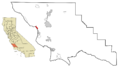San Luis Obispo County California Incorporated and Unincorporated areas Cayucos Highlighted