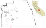 Tulare County California Incorporated and Unincorporated areas Richgrove Highlighted.svg