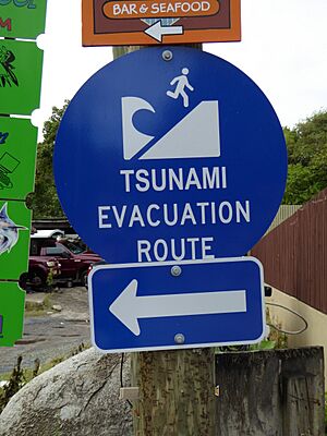 Archivo:Virgin Gorda, British Virgin Islands — Tsunami evacuation route (sign 2015)