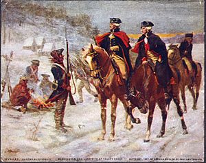 Archivo:Washington and Lafayette at Valley Forge
