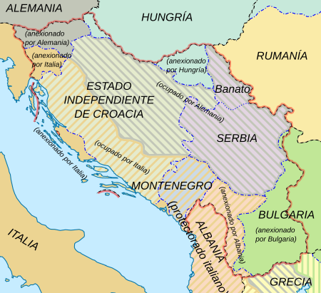 Archivo:1941-1943 Axis occupation of Yugoslavia map - es