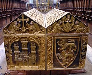 Archivo:Burgos-Monasterio de las Huelgas-5-Tumba de Alfonso VIII y su esposa Leonor de Plantagenet