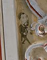 Caricatura del fotógrafo Laurent en la cúpula de su palacete de Alcalá de Henares. España