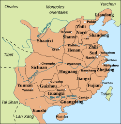 Chine Ming - provinces Yongle-es.svg