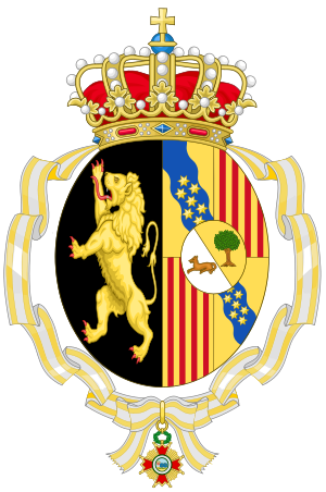Archivo:Coat of Arms of Queen Fabiola of Belgium (Order of Isabella the Catholic)