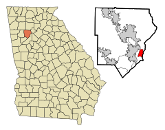 Cobb County Georgia Incorporated and Unincorporated areas Vinings Highlighted.svg
