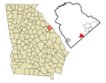 Columbia County Georgia Incorporated and Unincorporated areas Grovetown Highlighted